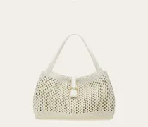 Damen Ferragamo Mia Totebag (L) Weiß