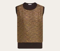 Damen Stricktop mit Retro-Optik Braun