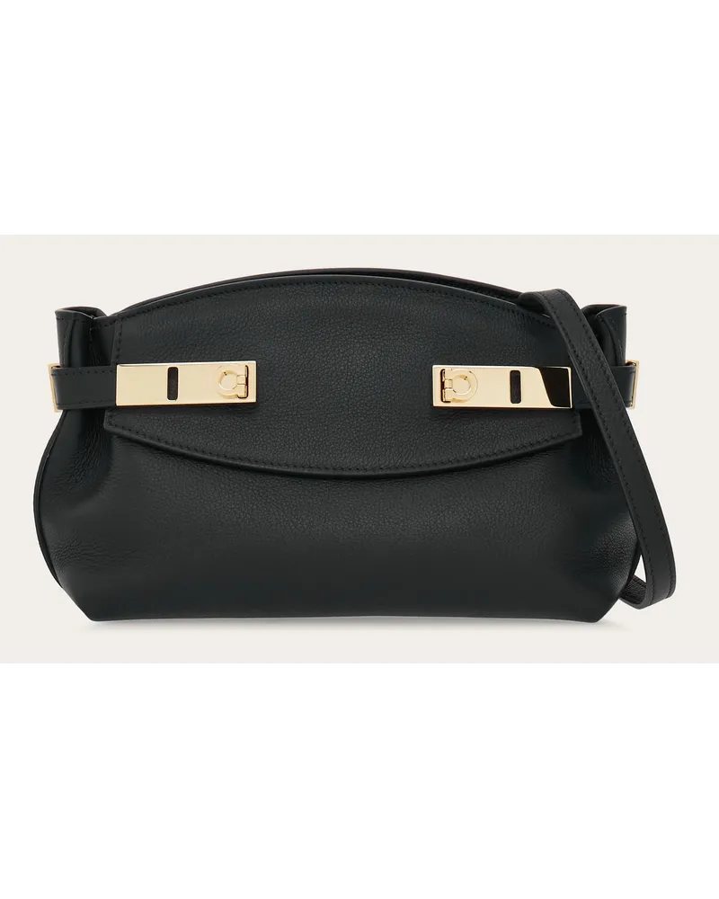 Ferragamo Damen Hug Umhängetasche Soft (XS) Schwarz Schwarz
