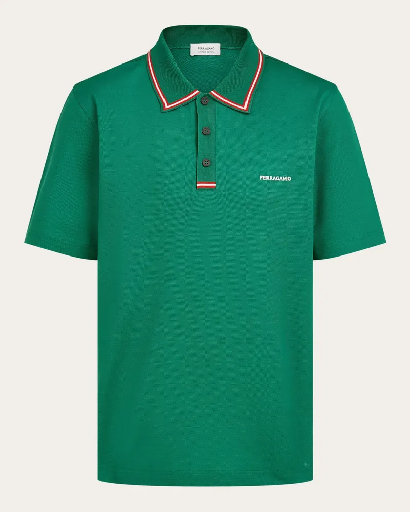 Ferragamo Herren Polohemd - Citymatch Capsule Grün Grün