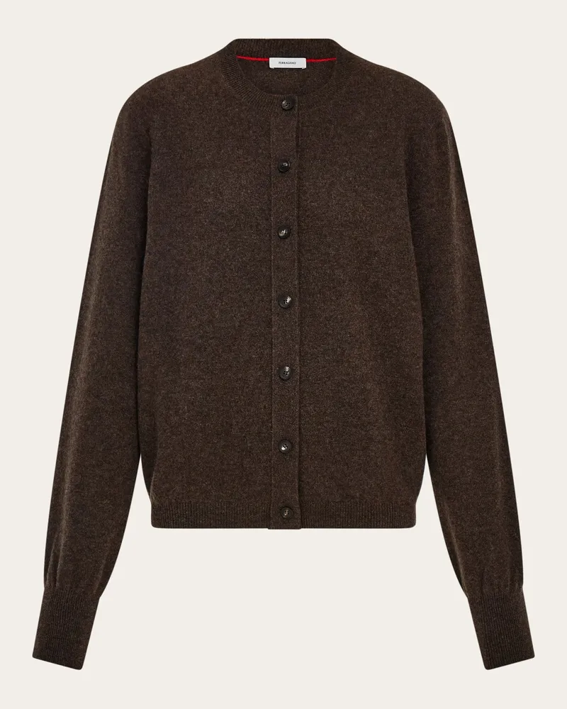 Ferragamo Damen Strickjacke aus Kaschmir Grau Grau