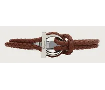 Herren Armband mit Gancini-Detail (18cm) Braun