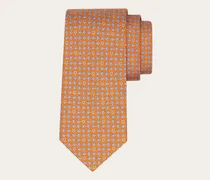 Herren Seidenkrawatte mit Schildkröten-Print Orange