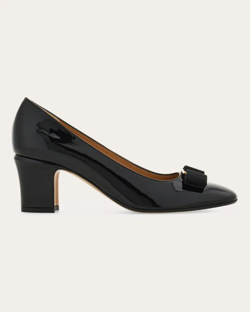 Ferragamo Damen Pumps mit Vara-Schleife Schwarz Größe Schwarz