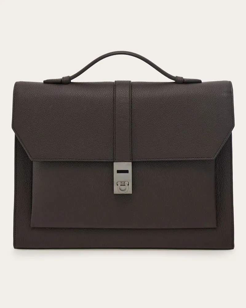 Ferragamo Herren Hug Aktenmappe Braun Braun