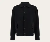 Herren Blouson aus Wolle und Kaschmir Schwarz