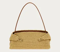 Damen Hug Schultertasche East-West Beige