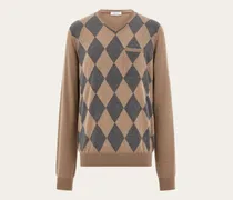 Herren Pullover mit V-Ausschnitt Beige