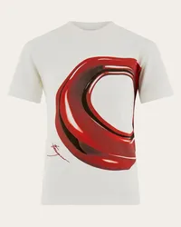 Ferragamo Tshirt mit Aufdruck Weiß