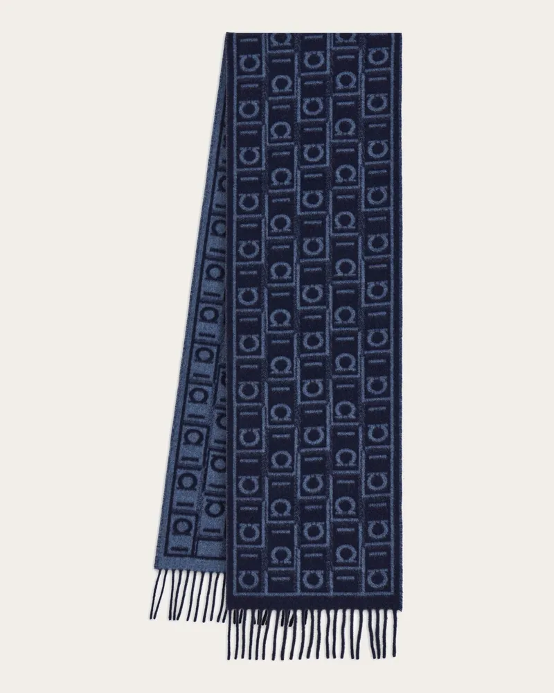 Ferragamo Herren Schal Ferragamo Monogram Blau Blau