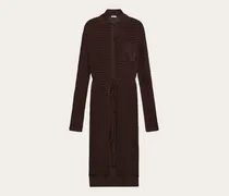 Damen Strick-Hemdkleid Braun
