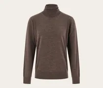 Herren Pullover mit hohem Halsabschluss Braun