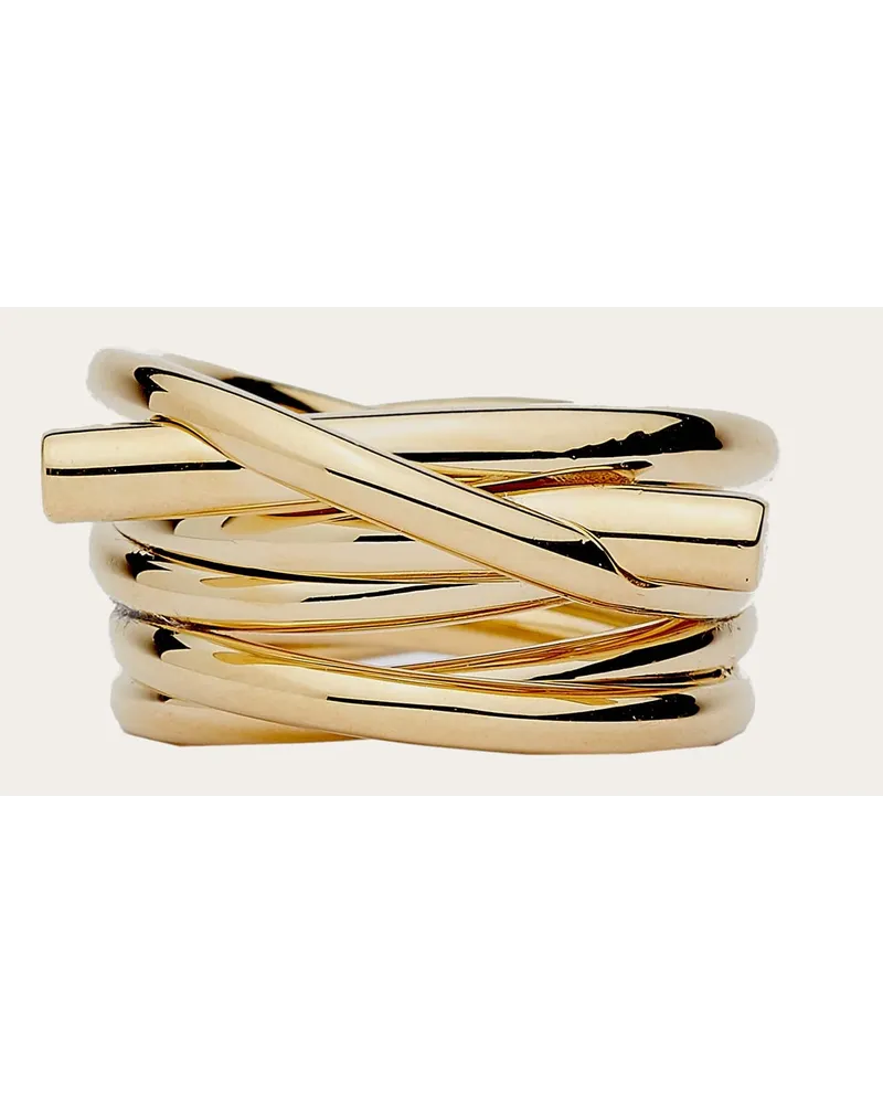 Ferragamo Damen Gancini Ring – Größe 54 Gold Gold