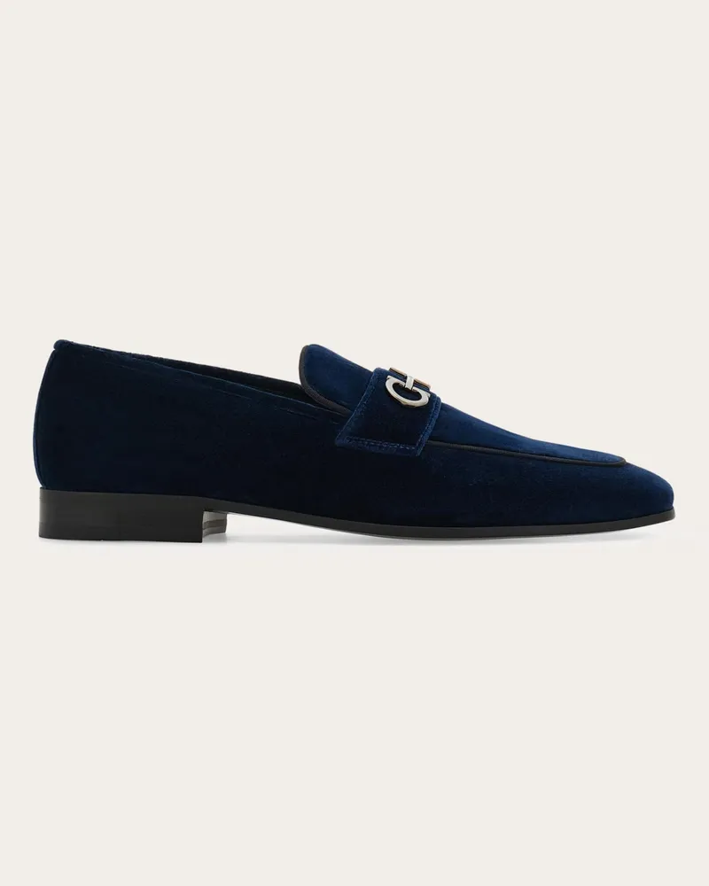 Ferragamo Herren Loafer mit Gancini-Ornament Blau Größe Blau