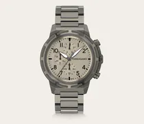 Herren Ferragamo Sport Chrono Uhr Silber
