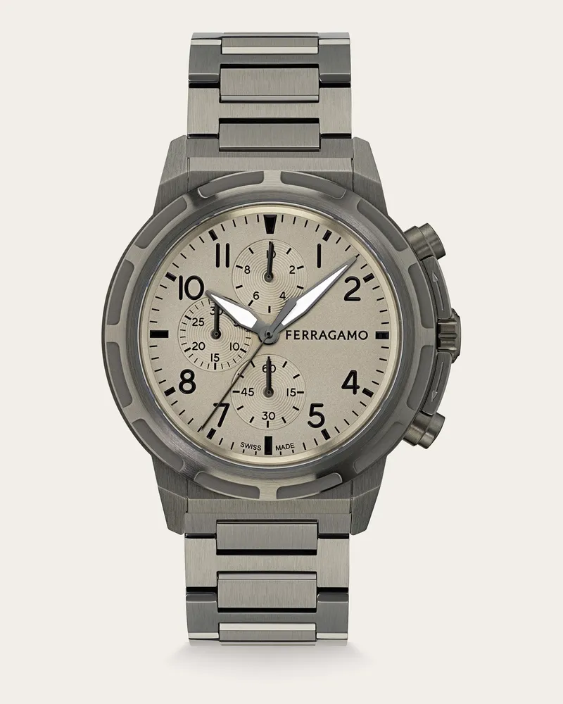Ferragamo Herren Ferragamo Sport Chrono Uhr Silber Silber