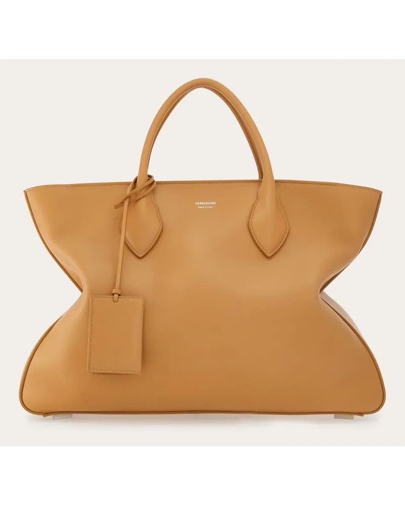 Ferragamo Totebag (L) Beige Braun