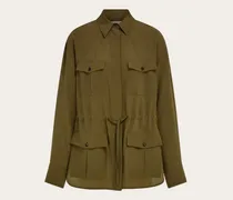 Damen Tropen-Overshirt Grün