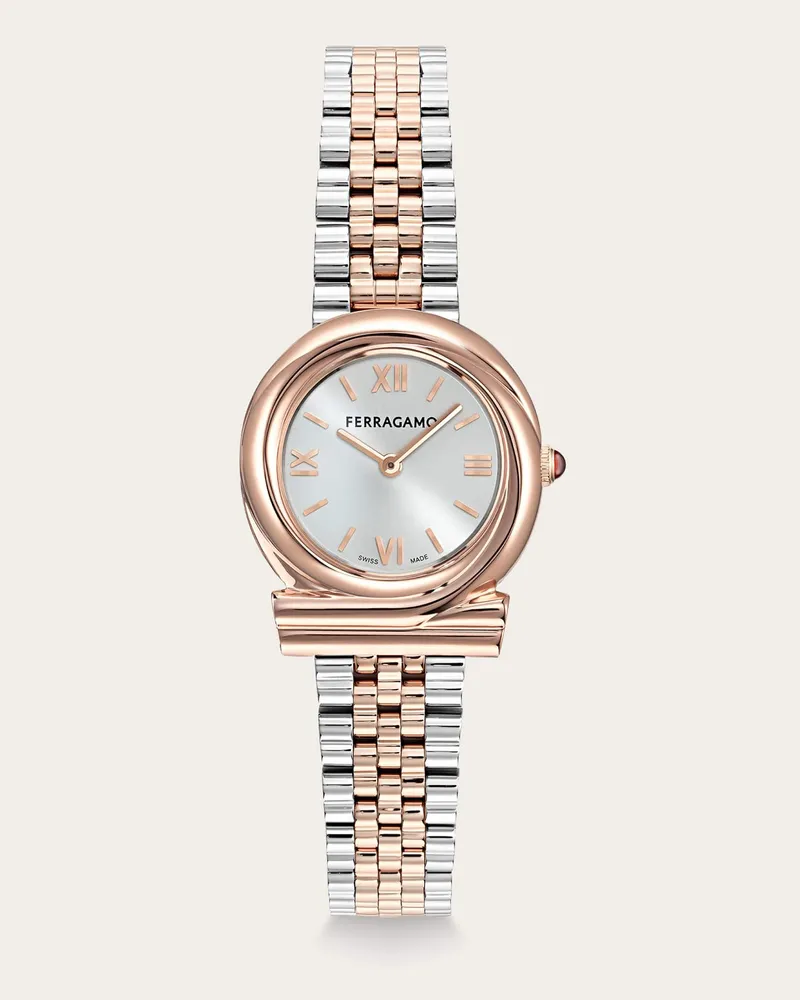 Ferragamo Damen Gancini Twisted Uhr Rosa Rosa