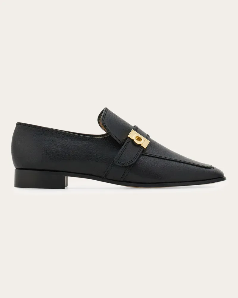 Ferragamo Damen Loafer mit Hug-Schnalle Schwarz Größe Schwarz