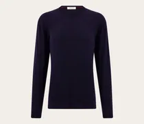Herren Rundhalspulli Blau