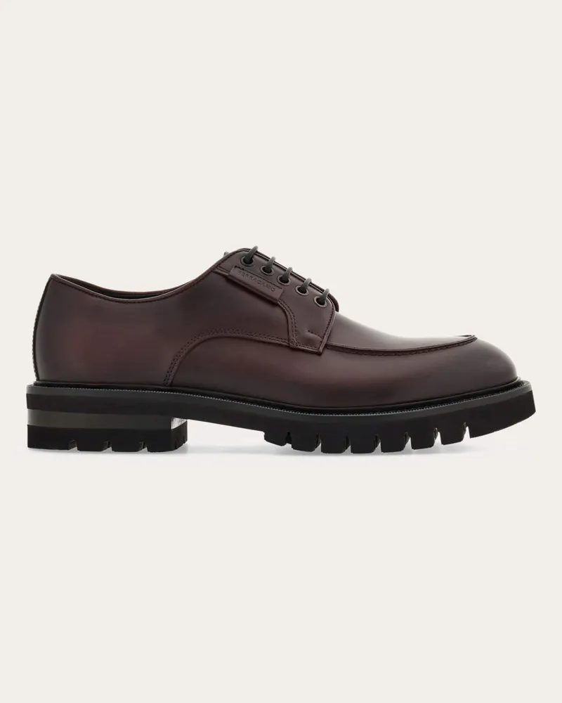 Ferragamo Herren Derby-Schuh Rot Größe Rot
