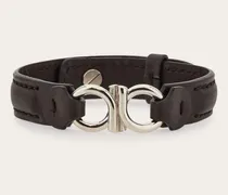 Herren Armband mit Doppel-Gancini Braun