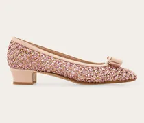 Damen Pumps mit Vara-Schleife aus Makramee Rosa Größe