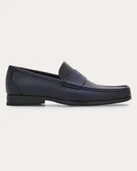 Ferragamo Loafer in Mokassin Machart mit Signatur Blau