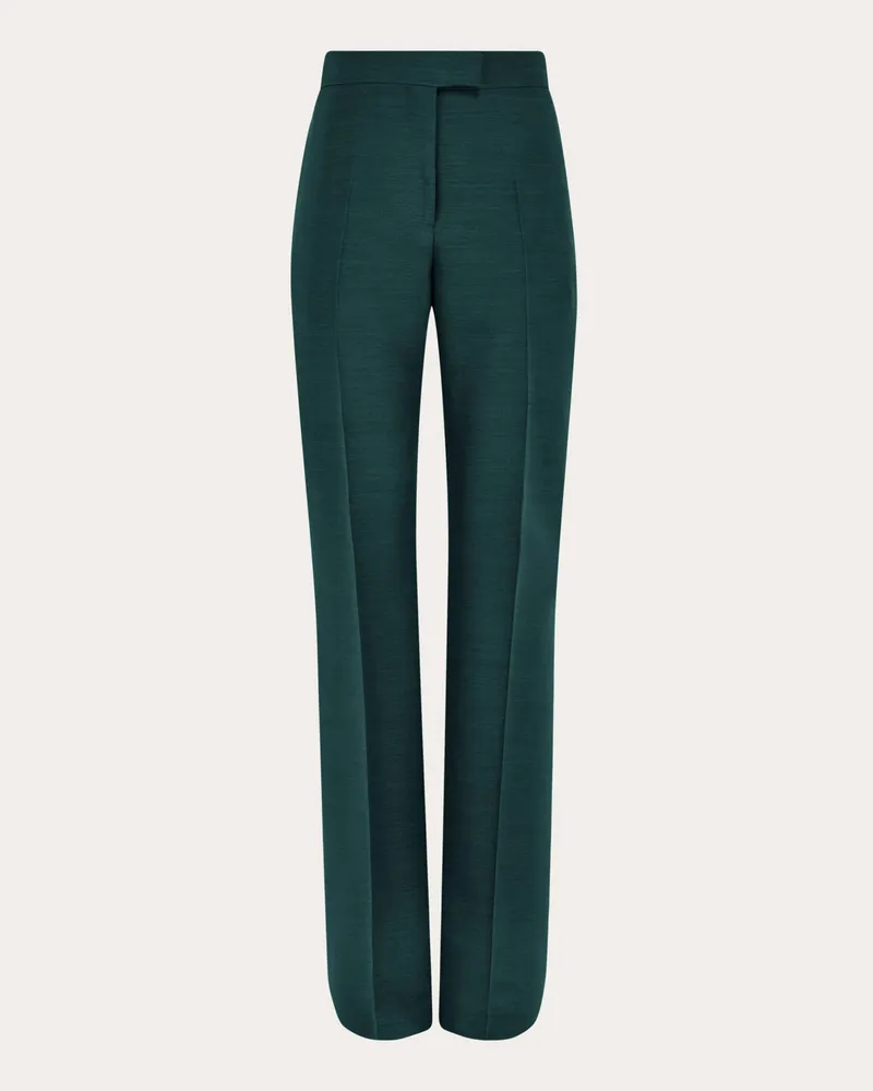 Ferragamo Damen Hose aus Woll-Faille Grün Grün