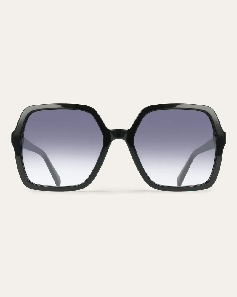 Ferragamo Damen Quadratische Sonnenbrillen Schwarz Schwarz