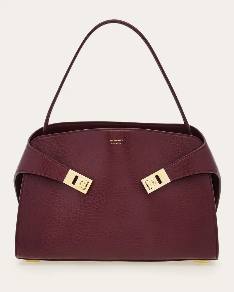 Ferragamo Damen Hug Soft Schultertasche (M) Violett Violett