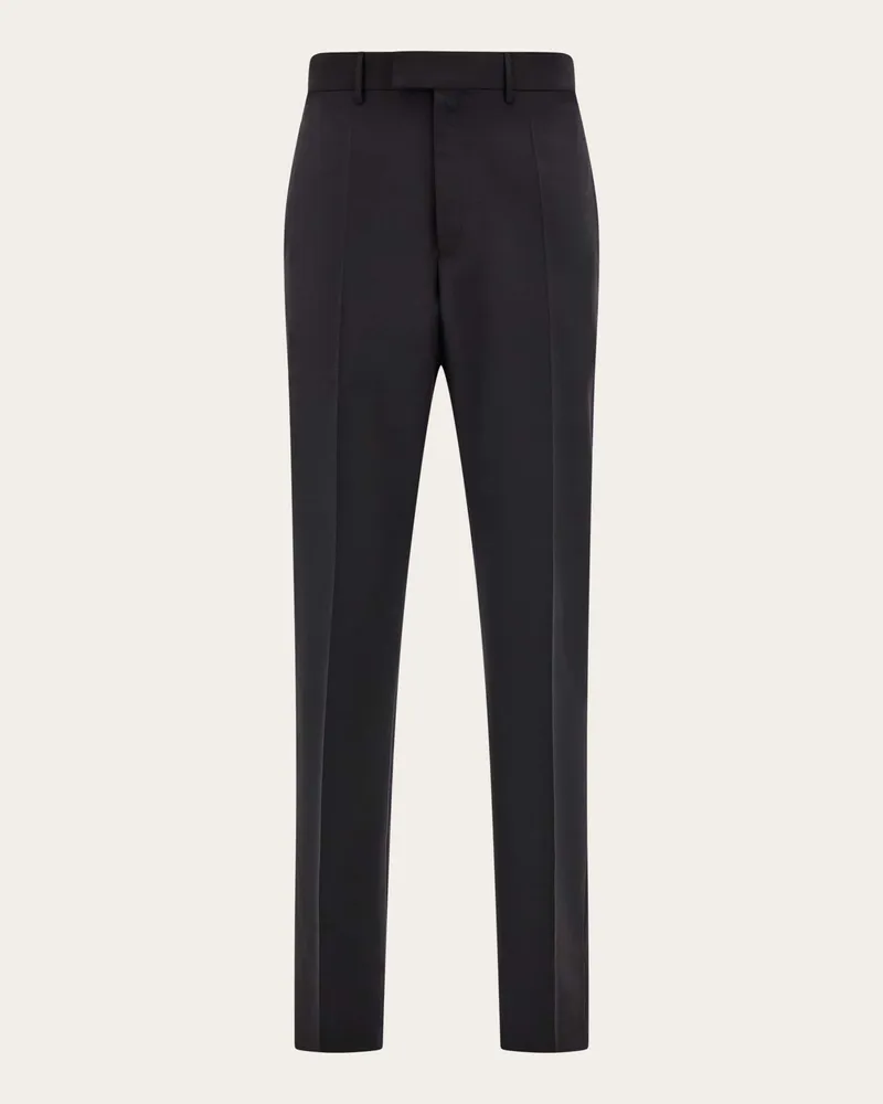 Ferragamo Herren Hose aus Baumwoll-Canvas Schwarz Schwarz