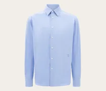 Herren Hemd mit Mikroprint Blau