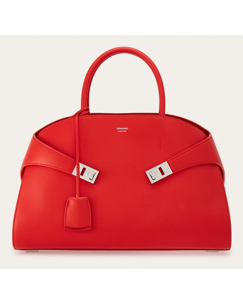 Ferragamo Damen Hug Handtasche (L) Rot Rot