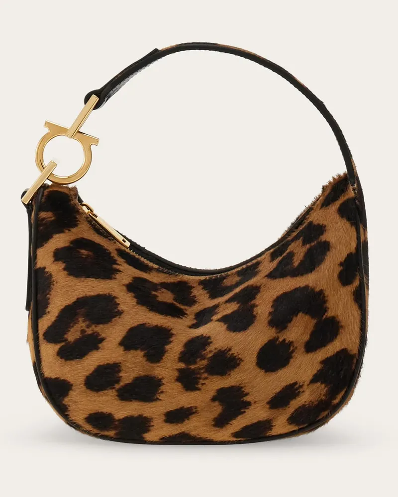 Ferragamo Damen Hobo-Tasche (XS) Beige Braun