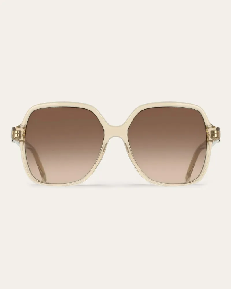 Ferragamo Damen Sonnenbrille Beige Braun