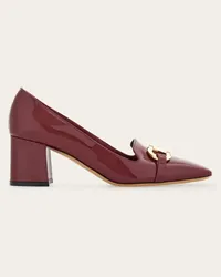 Ferragamo Pumps mit Gancini Ornament Rot