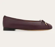 Damen Ballerina mit Schleife Rot Größe