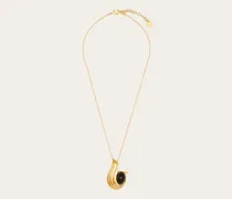 Damen Kette mit Anhänger Schwarz