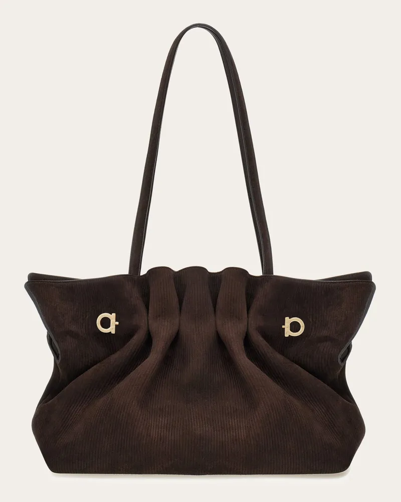 Ferragamo Damen Ferragamo Soft-bag (M) Braun Braun