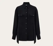 Damen Overshirt aus Kaschmir-Mischgewebe Schwarz