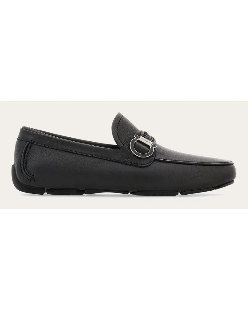 Ferragamo Herren Driver-Mokassin mit Gancini-Ornament Schwarz Größe Schwarz