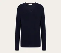 Herren Pullover mit V-Ausschnitt Blau