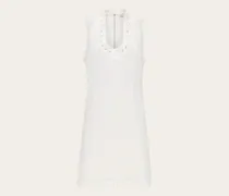 Damen Kurzes Jeanskleid Weiß