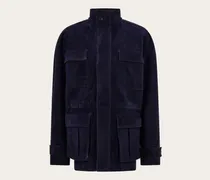 Herren Blouson aus Veloursleder Blau