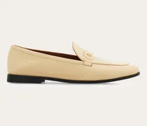Damen Loafer in Mokassin-Machart mit Gancini Beige Größe 5