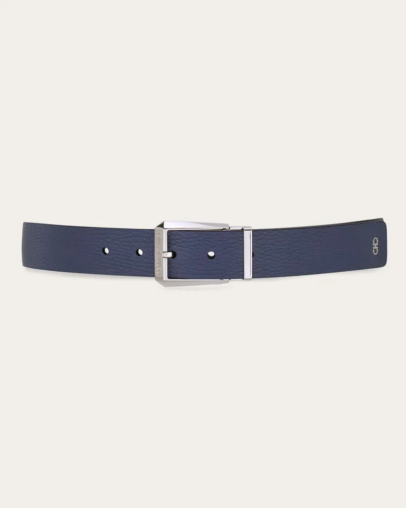 Ferragamo Herren Verstellbarer Wendegürtel Blau Blau