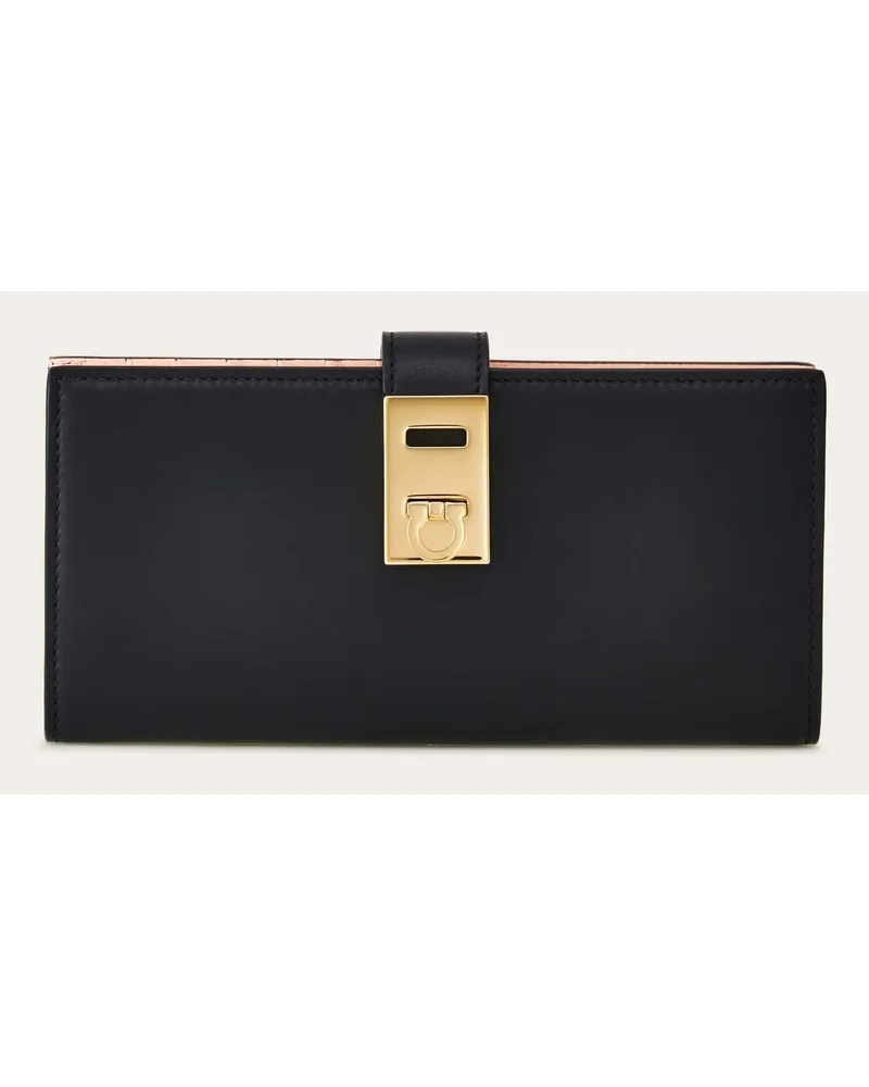 Ferragamo Damen Hug Geldbörse Schwarz Schwarz