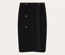 Damen Rock aus Maschenware mit Lurex Schwarz